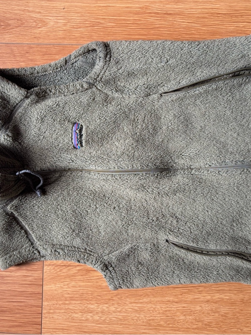 Plush Fleece Vest in Olive Green